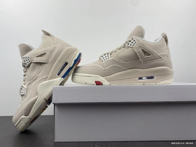 Cheap Jordan 4 Canvas (W) DQ4909-100 Blank Retro 0718